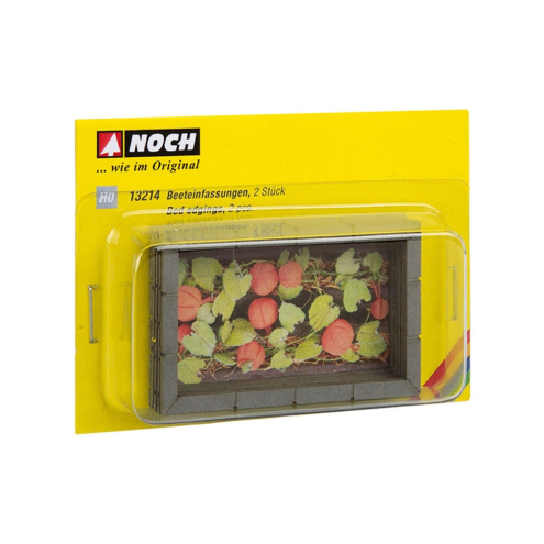 NOCH H0 13214 Beeteinfassungen 2 Stück je 6,5 x 4 cm