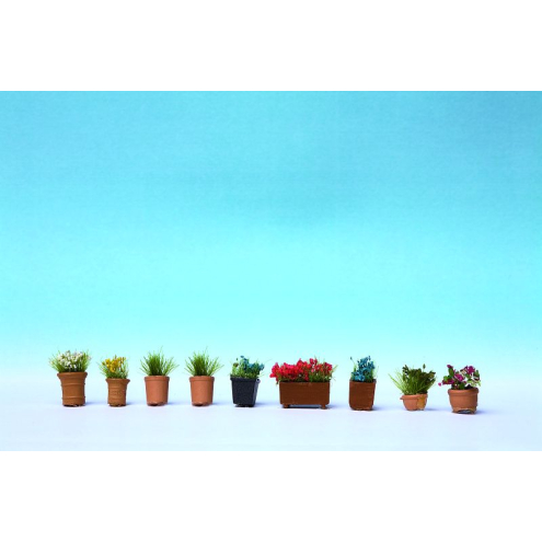 NOCH H0 14031 Blumen in Blumentöpfen