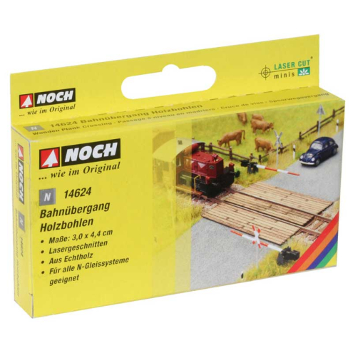 NOCH N 14624 Laser-Cut minis Bahnübergang Holzbohlen