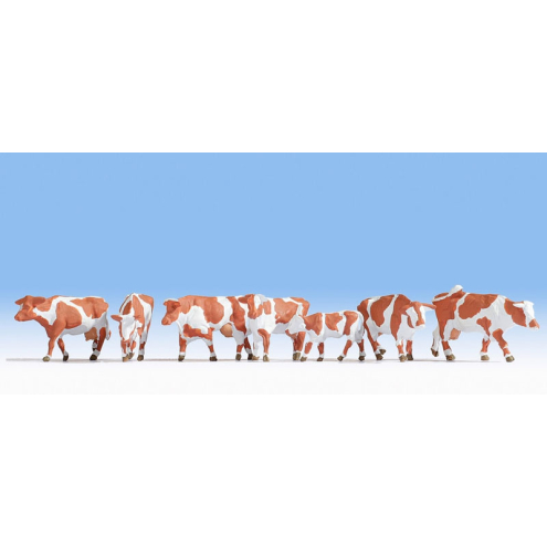 NOCH H0 15726 Kühe, braun-weiß