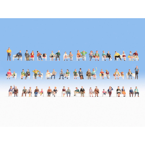 Noch H0 16071 Mega-Spar-Set "Sitzende" (60 Figuren) ohne Bänke