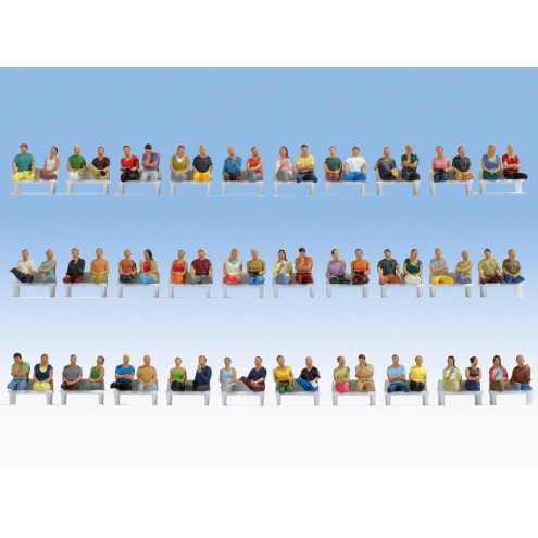 Noch H0 16072 Mega-Spar-Set Sitzende Passagiere ohne Beine