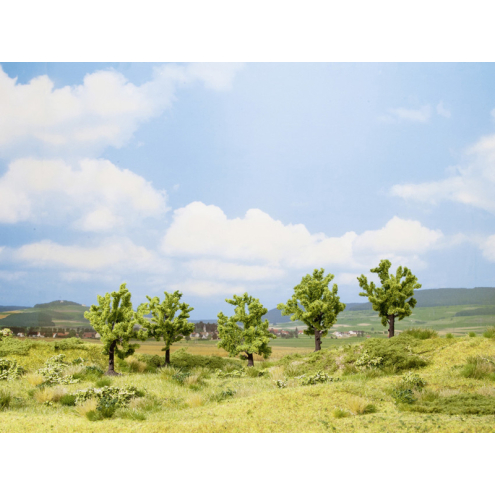 Noch H0 TT N 25001 Obstbäume grün 8cm 5st.