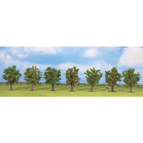 Noch H0 25090 Obstbäume, grün, 7 Stück, 8 cm hoch