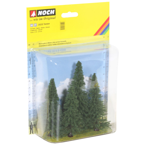 Noch 25232 Tannen, 4 Stück, 8 - 12 cm hoch