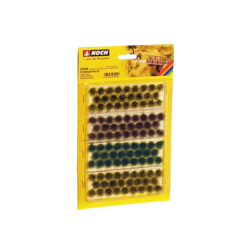 Noch 07005 Grasbüschel XL beige-grün, dunkelgrün, braun, 104 Stück, 9 mm
