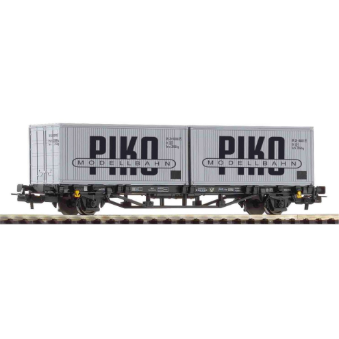 Piko Expert Plus H0 27709 Containertragwagen DR IV 2 x 20` Container "VEB PIKO"