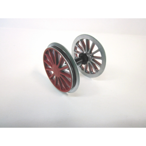 Piko G 36085 Radsatz BR 194, verchromt, rot mit Kugellager, Haft