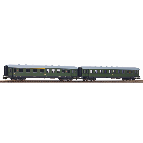 Piko N 40628 2er Set Schürzeneilzugwagen 1./2. Klasse + 2. Klasse DR III