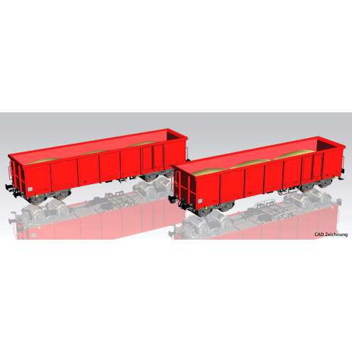 Piko H0 58234 Expert 2er Set Offene Güterwagen Eaos DB AG V mit Sandladung