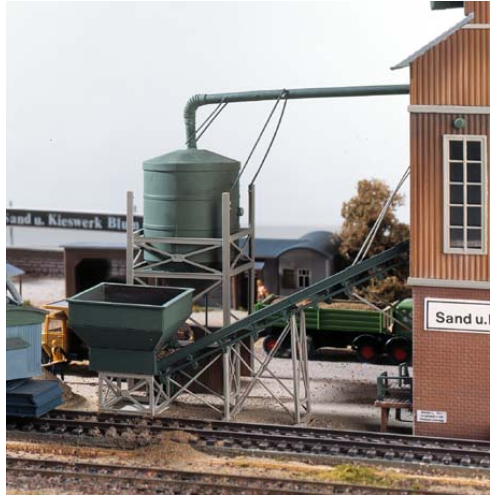 Piko Classic H0 61125 Sand-Silo & Sand-Förderband Sandwerk E.Blu