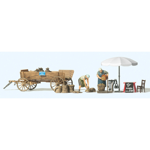 Preiser H0 10742 Marktstand Kartoffel Verkauf