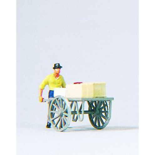 Preiser H0 28036 Mann mit Karren