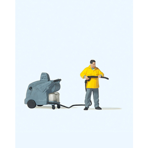 Preiser H0 28253 Mann mit Hochdruckreiniger