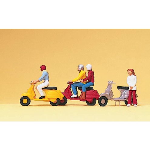 Preiser H0 10128 Motorroller "Vespa"-Fahrer