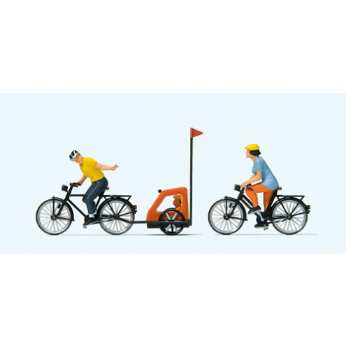 Preiser H0 10636 Familie beim Radausflug