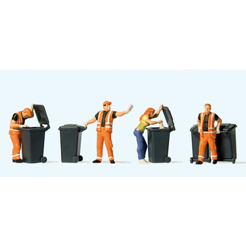 Preiser H0 10651 Leerung der Restmülltonne