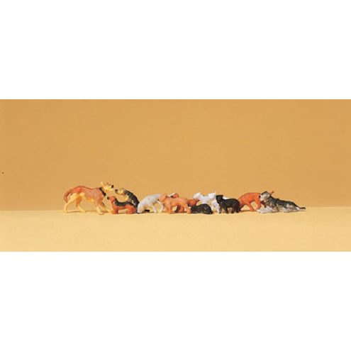 Preiser H0 14165 Hunde und Katzen