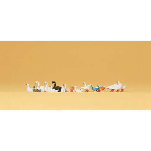 Preiser H0 14167 Enten, Gänse und Schwäne