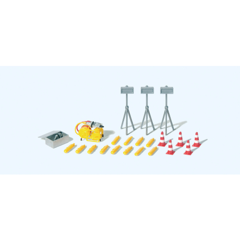 Preiser H0 31028 Bausatz Hydraulikagregat, Schere, Spreitzer