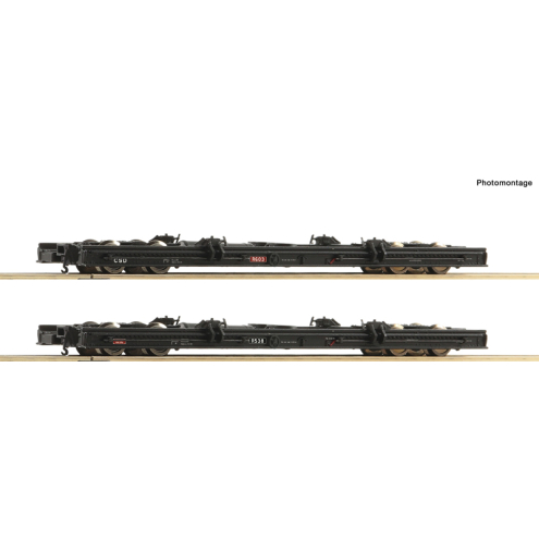 Roco H0e 34068 2er Set Rollwagen Ep.III-IV