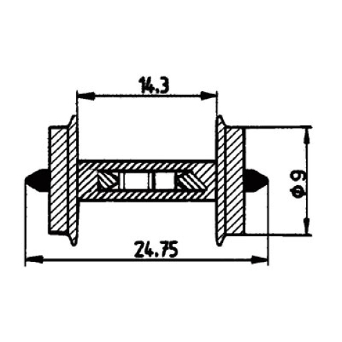 Roco H0 40187 Radsatz Widerstand 18 kOhm für Gleisbelegtmelder