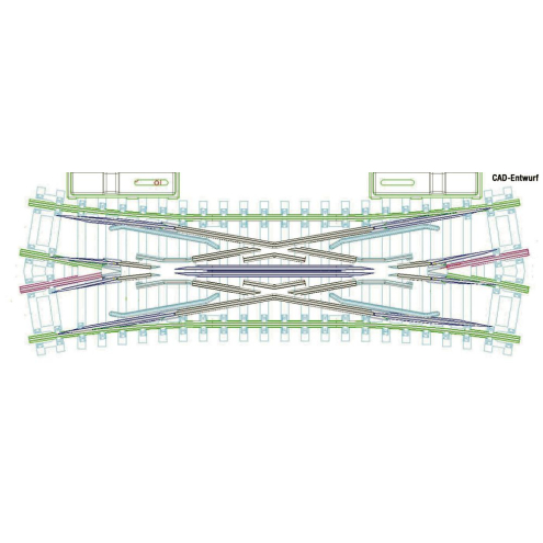 Roco TT 4080800 Doppelkreuzungsweiche DKW20
