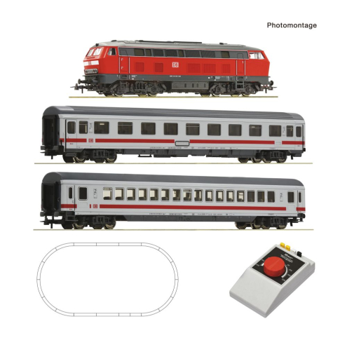 Roco H0 5100017 Analog Start Set: Diesellokomotive BR 218 (ROCO LINE) DB-AG Ep. VI