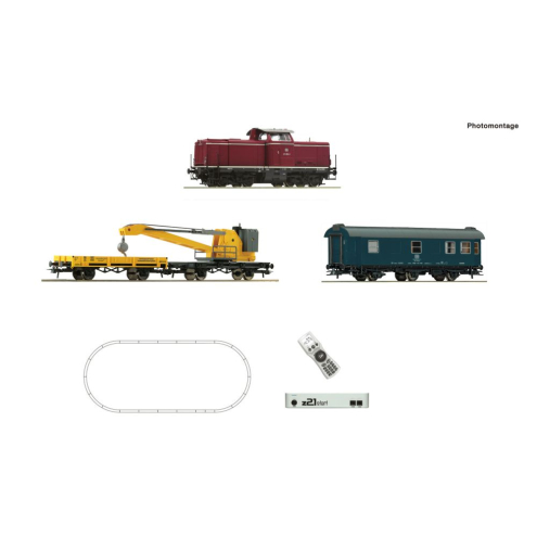 Roco H0 5110004 z21 start Digitalset: Diesellokomotive BR 211 mit Kranzug, DB