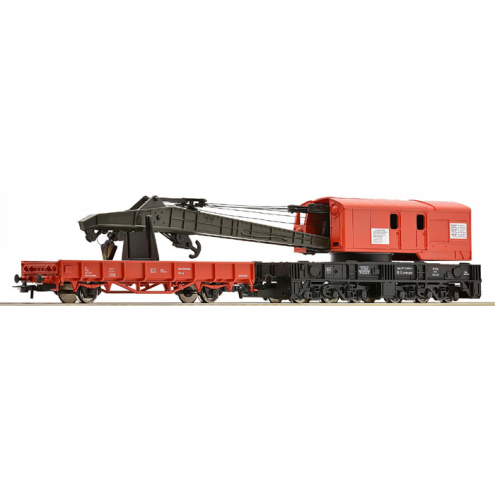 Roco H0 56240 Kranwagen mit Schutzwagen, DB AG Epoche V