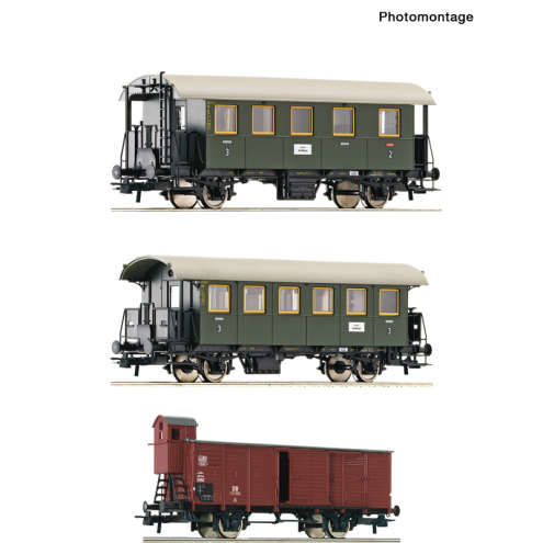 Roco H0 6200040 3-tlg. Set: Nebenbahnzug, DB Ep.III