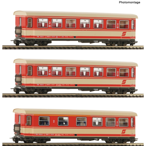Roco H0e 6240004 3-tlg. Set: Personen Wagen, ÖBB Ep.IV