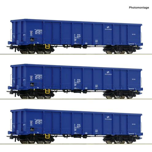 Roco H0 6600100 3-tlg. Set: Offene Güterwagen, PKP Cargo