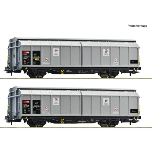 Roco H0 6600110 2-tlg. Set: Schiebewand Wagen, SBB Cargo Ep.VI