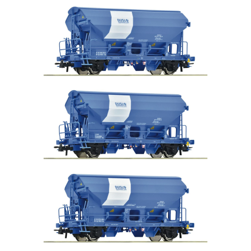 Roco H0 6600134 3-tlg. Set: Schwenkdach Wagen, Duslo Ep.VI