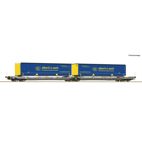 Roco H0 6600137 Doppeltaschen-Gelenk Wagen T3000e, Hupac Ep.VI