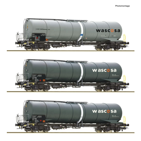 Roco H0 6600143 3-tlg. Set: Kessel Wagen, Wascosa Ep.VI