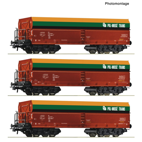 Roco H0 6600218 3-tlg. Set: Selbstentladewagen PMT Ep. VI