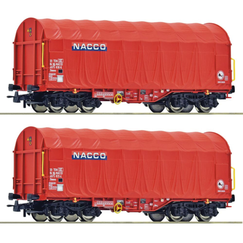 Roco H0 6600226 2-tlg. Set: Schiebeplanenwagen NACCO Ep. VI