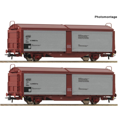 Roco H0 6600257 2-tlg. Set: Schiebedach-/Schiebewandwagen SJ Ep. IV