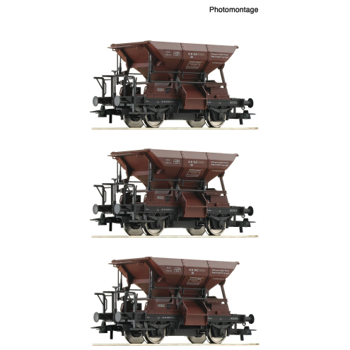 Roco H0 6600269 3-tlg. Set: Talbot-Schotterwagen DB Ep. IV
