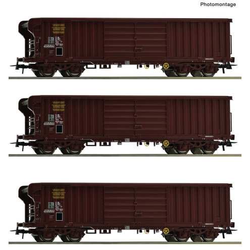 Roco H0 6600285 3-tlg. Set: Rolldachwagen SNCF Ep. IV