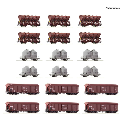 Roco H0 6600330 Display: Rangierbahnhof/Schüttgut 18-tlg. Display DB Ep. IV