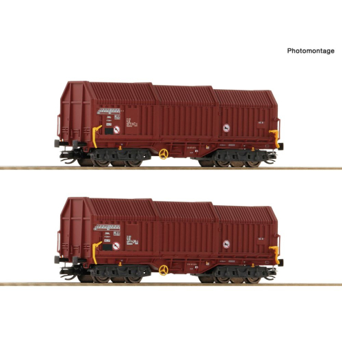 Roco TT 6680009 2-tlg. Set: Teleskophaubenwagen, DR