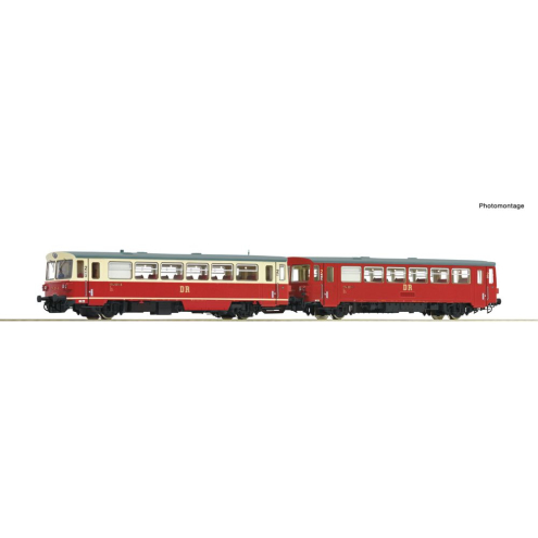 Roco H0 7700013 Dieseltrieb Wagen 174 001-8 mit Bei Wagen, DR Ep.IV