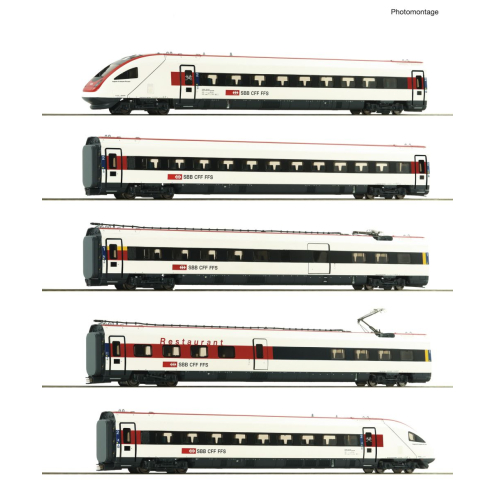 Roco H0 7700036 5-tlg. Set: Elektrischer Triebzug ICN SBB Ep. VI