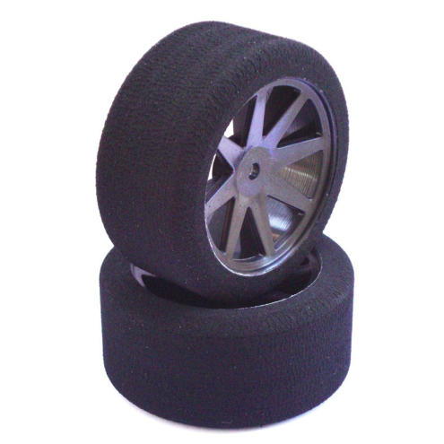 SP Racing Hinterrad 1:10 Moosgummi GOLD CARBON 30mm 35SH 2st.