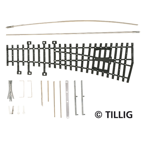 Tillig H0-Standard 82431 Bausatz einfache Weiche 15° rechts