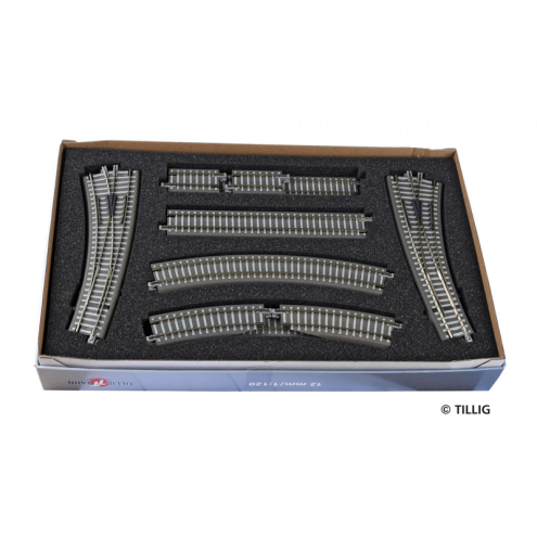 Tillig TT 01835 Bettungsgleis grau Gleiserweiterungsset Parallelkreis Teil 2