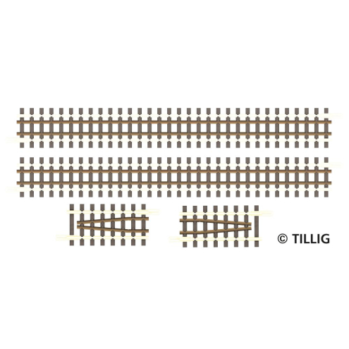 Tillig TT 01840 Set Zwangsgleis gerade (beidseitig) -